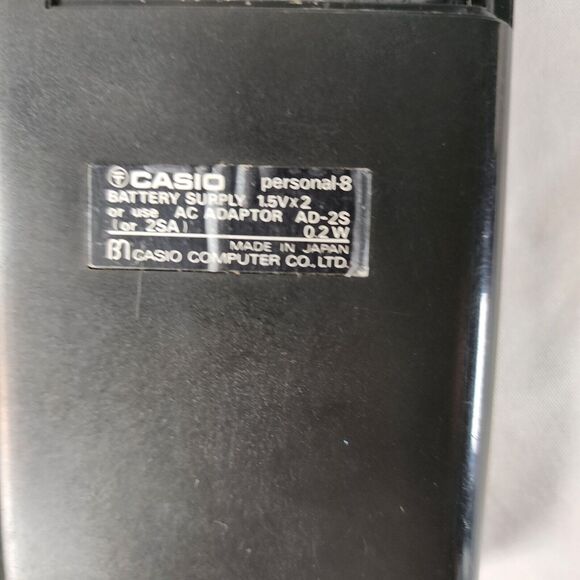 Casio Personal-8 Electronic Calculator 8 Digit 5 Function Vintage Works - Picture 12 of 15